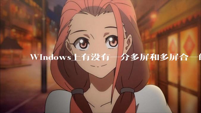 Windows上有没有一分多屏和多屏合一的软件？