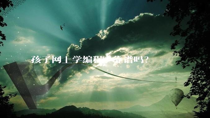 孩子网上学编程，靠谱吗？